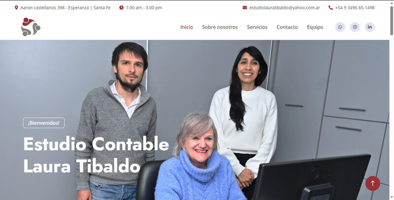 Proyecto web Estudio Laura Tibaldo — sitio desarrollado por JM Sitios Web