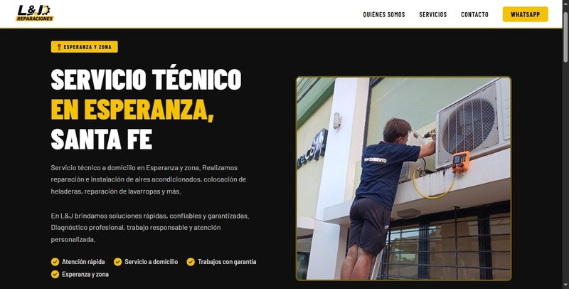 Proyecto web L&J Reparaciones — sitio desarrollado por JM Sitios Web